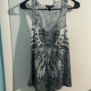 Blue tie dye racerback top